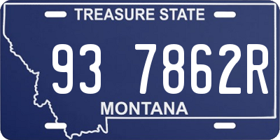 MT license plate 937862R