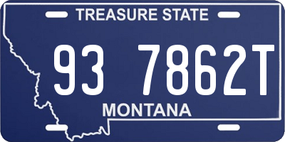 MT license plate 937862T