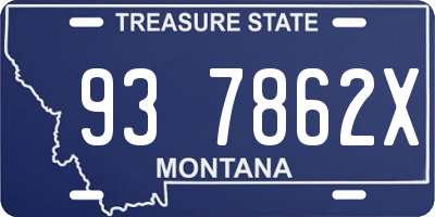 MT license plate 937862X