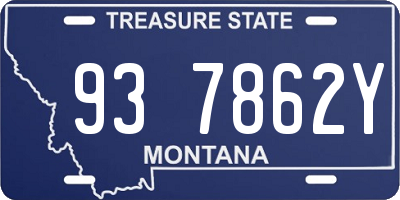 MT license plate 937862Y