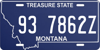 MT license plate 937862Z