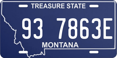 MT license plate 937863E