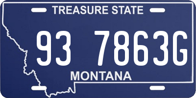 MT license plate 937863G