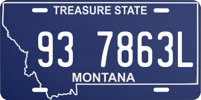 MT license plate 937863L