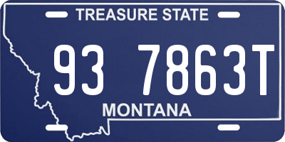 MT license plate 937863T