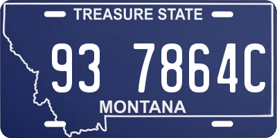MT license plate 937864C