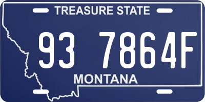 MT license plate 937864F