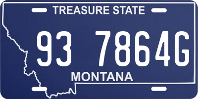 MT license plate 937864G