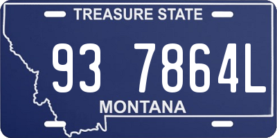 MT license plate 937864L