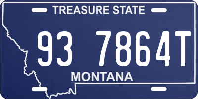 MT license plate 937864T