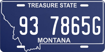 MT license plate 937865G