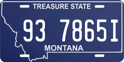 MT license plate 937865I