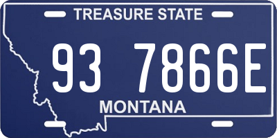 MT license plate 937866E