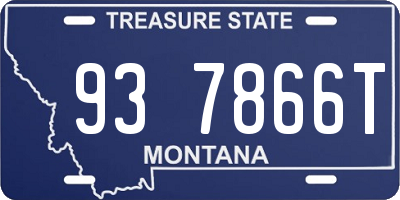 MT license plate 937866T