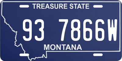 MT license plate 937866W