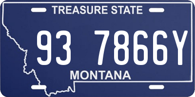 MT license plate 937866Y