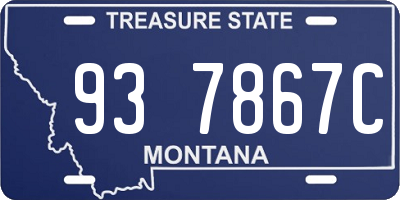 MT license plate 937867C