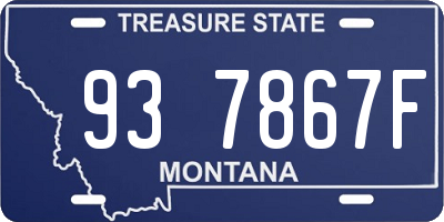 MT license plate 937867F