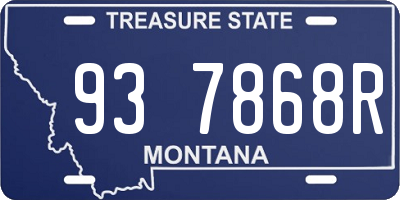 MT license plate 937868R