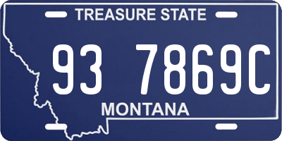 MT license plate 937869C