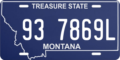 MT license plate 937869L