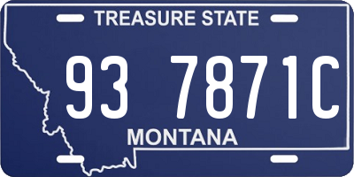MT license plate 937871C