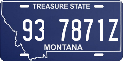 MT license plate 937871Z