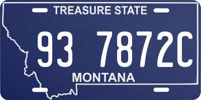 MT license plate 937872C