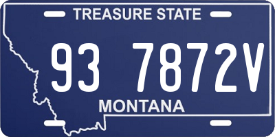 MT license plate 937872V