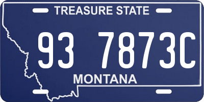 MT license plate 937873C
