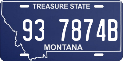 MT license plate 937874B