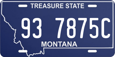 MT license plate 937875C