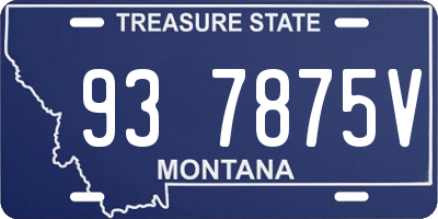 MT license plate 937875V