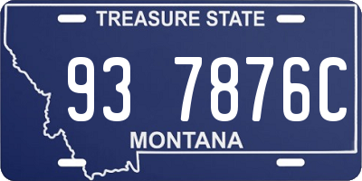 MT license plate 937876C