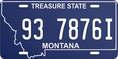 MT license plate 937876I