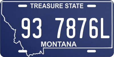 MT license plate 937876L