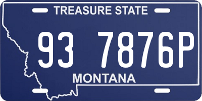 MT license plate 937876P