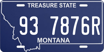 MT license plate 937876R