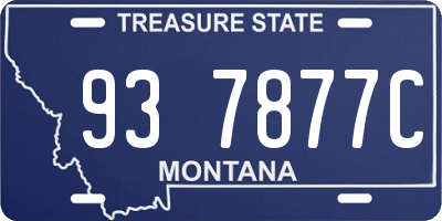 MT license plate 937877C