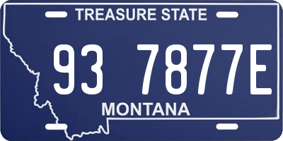 MT license plate 937877E