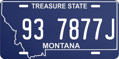 MT license plate 937877J