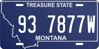 MT license plate 937877W