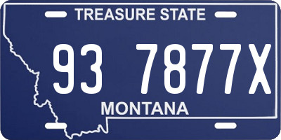 MT license plate 937877X