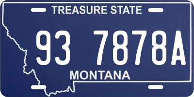 MT license plate 937878A