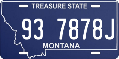 MT license plate 937878J