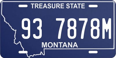 MT license plate 937878M