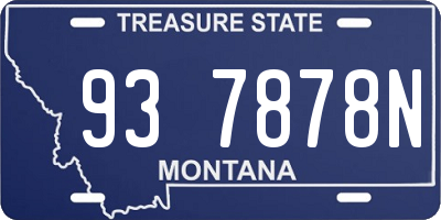 MT license plate 937878N