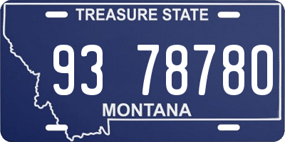 MT license plate 937878O