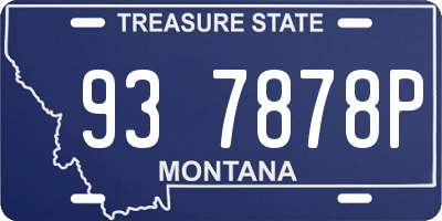 MT license plate 937878P