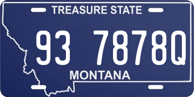 MT license plate 937878Q